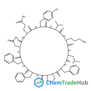 Cyclo(L-asparaginyl-L-glutaminyl-L-tyrosyl-L-valyl-L-ornithyl-L-leucyl-D-phenylalanyl-L-prolyl-L-phenylalanyl-D-phenylalanyl)