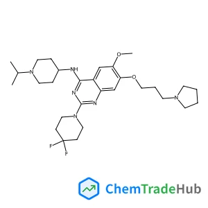 2-(4,4-difluoropiperidin-1-yl)-6-methoxy-N-(1-propan-2-ylpiperidin-4-yl)-7-(3-pyrrolidin-1-ylpropoxy)quinazolin-4-amine