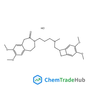 3-{3-[{[(7S)-3,4-Dimethoxybicyclo[4.2.0]octa-1,3,5-trien-7-yl]methyl}(methyl)amino]propyl}-7,8-dimethoxy-1,3,4,5-tetrahydro-2H-3-benzazepin-2-one hydrochloride (1:1)