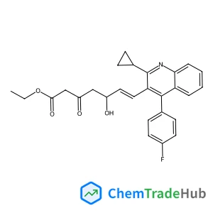 Ethyl (6E)-7-[2-cyclopropyl-4-(4-fluorophenyl)-3-quinolinyl]-5-hydroxy-3-oxo-6-heptenoate