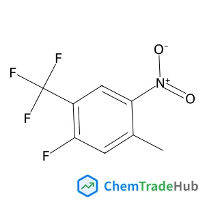 1-Fluoro-5-methyl-4-nitro-2-(trifluoromethyl)benzene structure