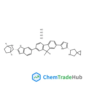 2-[(1R,3S,4S)-2-Azabicyclo[2.2.1]hept-3-yl]-6-(7-{2-[(6S)-5-azaspiro[2.4]hept-6-yl]-1H-imidazol-5-yl}-9,9-difluoro-9H-fluoren-2-yl)-1H-benzimidazole hydrochloride (1:1)