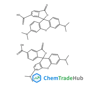9-(2,5-Dicarboxyphenyl)-6-(dimethylamino)-N,N-dimethyl-3H-xanthen-3-iminium 9-(2,6-dicarboxyphenyl)-6-(dimethylamino)-N,N-dimethyl-3H-xanthen-3-iminium chloride (1:1:2) Chemical_Structure_Of
