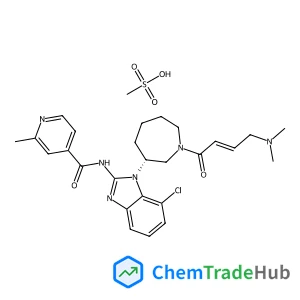 N-(7-Chloro-1-{(3R)-1-[(2E)-4-(dimethylamino)-2-butenoyl]-3-azepanyl}-1H-benzimidazol-2-yl)-2-methylisonicotinamide methanesulfonate (1:1)