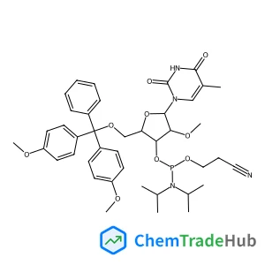 5'-O-[Bis(4-methoxyphenyl)(phenyl)methyl]-3'-O-[(2-cyanoethoxy)(diisopropylamino)phosphino]-5-methyl-2'-O-methyluridine