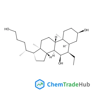 (3alpha,5beta,6alpha,7alpha)-6-Ethylcholane-3,7,24-triol structure (3alpha,5beta,6alpha,7alpha)-6-Ethylcholane-3,7,24-triol structure