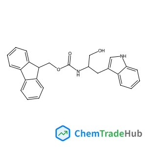 9H-Fluoren-9-ylmethyl [(2S)-1-hydroxy-3-(1H-indol-3-yl)-2-propanyl]carbamate structure