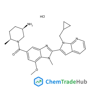 [(2S,5R)-5-Amino-2-methyl-1-piperidinyl]{2-[1-(cyclopropylmethyl)-1H-pyrrolo[2,3-b]pyridin-2-yl]-7-methoxy-1-methyl-1H-benzimidazol-5-yl}methanone hydrochloride (1:1)