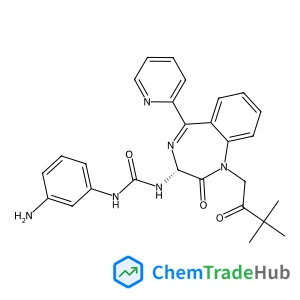 1-(3-Aminophenyl)-3-[(3R)-1-(3,3-dimethyl-2-oxobutyl)-2-oxo-5-(2-pyridinyl)-2,3-dihydro-1H-1,4-benzodiazepin-3-yl]urea