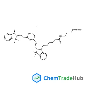 1-{6-[(3-Azidopropyl)amino]-6-oxohexyl}-3,3-dimethyl-2-[(E)-2-{(3E)-3-[(2E)-2-(1,3,3-trimethyl-1,3-dihydro-2H-indol-2-ylidene)ethylidene]-1-cyclohexen-1-yl}vinyl]-3H-indolium chloride