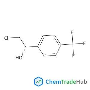 (1S)-2-Chloro-1-[4-(trifluoromethyl)phenyl]ethanol structure
