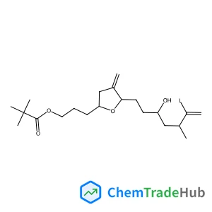[2S-[2ALPHA,5BETA(3S*,5S*)]]-2,2-DIMETHYLPROPANOIC ACID 3-[TETRAHYDRO-5-(3-HYDROXY-6-IODO-5-METHYL-6-HEPTENYL)-4-METHYLENE-2-FURANYL]PROPYL ESTER
