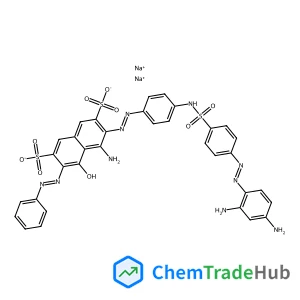 Disodium 4-amino-3-[(E)-{4-[({4-[(E)-(2,4-diaminophenyl)diazenyl]phenyl}sulfonyl)amino]phenyl}diazenyl]-5-hydroxy-6-[(E)-phenyldiazenyl]-2,7-naphthalenedisulfonate