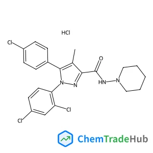 5-(4-Chlorophenyl)-1-(2,4-dichlorophenyl)-4-methyl-N-(1-piperidinyl)-1H-pyrazole-3-carboxamide hydrochloride (1:1)