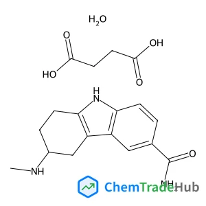 Butanedioic acid, compd. with (R)-2,3,4,9-tetrahydro-3-(methylamino)-1H-carbazole-6-carboxamide, hydrate (1:1:1) Butanedioic acid, compd. with (R)-2,3,4,9-tetrahydro-3-(methylamino)-1H-carbazole-6-carboxamide, hydrate (1:1:1)