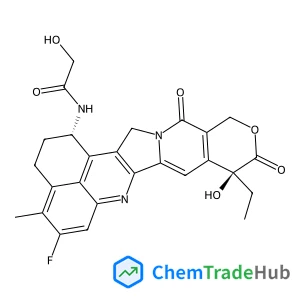 N-[(1S,9S)-9-Ethyl-5-fluoro-9-hydroxy-4-methyl-10,13-dioxo-2,3,9,10,13,15-hexahydro-1H,12H-benzo[de]pyrano[3',4':6,7]indolizino[1,2-b]quinolin-1-yl]-2-hydroxyacetamide