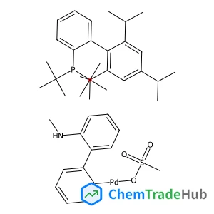[2'-(methylamino)-[1,1'-biphenyl]-2-yl]palladio methanesulfonate, di-tert-butyl[2',4',6'-tris(propan-2-yl)-[1,1'-biphenyl]-2-yl]phosphane
