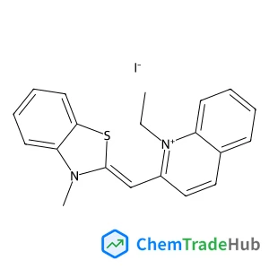 QUINOLINIUM, 1-ETHYL-2-((3-METHYL-2(3H)-BENZOTHIAZOLYLIDENE)METHYL)-, IODIDE