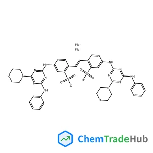 disodium 5-{[4-(morpholin-4-yl)-6-(phenylamino)-1,3,5-triazin-2-yl]amino}-2-[2-(4-{[4-(morpholin-4-yl)-6-(phenylamino)-1,3,5-triazin-2-yl]amino}-2-sulfonatophenyl)ethenyl]benzene-1-sulfonate