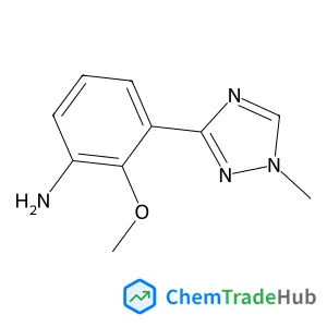 2-Methoxy-3-(1-methyl-1H-1,2,4-triazol-3-yl)aniline structure 2-Methoxy-3-(1-methyl-1H-1,2,4-triazol-3-yl)aniline structure