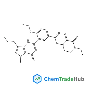 1-{2-[4-Ethoxy-3-(1-methyl-7-oxo-3-propyl-4,7-dihydro-1H-pyrazolo[4,3-d]pyrimidin-5-yl)phenyl]-2-oxoethyl}-4-ethyl-2,3-piperazinedione