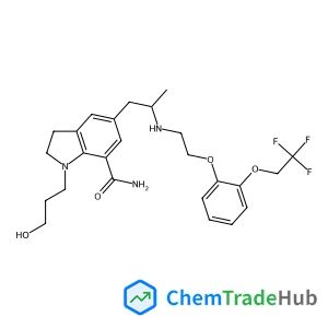1-(3-Hydroxypropyl)-5-[2-({2-[2-(2,2,2-trifluoroethoxy)phenoxy]ethyl}amino)propyl]-7-indolinecarboxamide