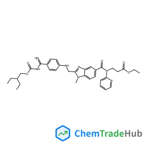Ethyl N-[(2-{[(4-{N-[(2-ethylbutoxy)carbonyl]carbamimidoyl}phenyl)amino]methyl}-1-methyl-1H-benzimidazol-5-yl)carbonyl]-N-2-pyridinyl-beta-alaninate