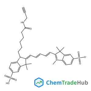 2-[(1E,3E,5Z)-5-{3,3-Dimethyl-1-[6-oxo-6-(2-propyn-1-ylamino)hexyl]-5-sulfo-1,3-dihydro-2H-indol-2-ylidene}-1,3-pentadien-1-yl]-1,3,3-trimethyl-3H-indolium-5-sulfonate