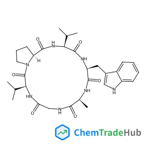 Cyclo(L-alanylglycyl-L-valyl-L-prolyl-L-valyl-L-tryptophyl)