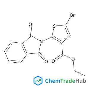 Ethyl 5-bromo-2-(1,3-dioxoisoindolin-2-yl)thiophene-3-carboxylate structure