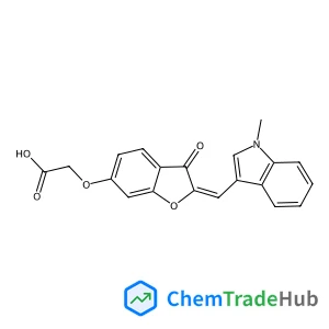(((2E)-2-[(1-METHYL-1H-INDOL-3-YL)METHYLENE]-3-OXO-2,3-DIHYDRO-1-BENZOFURAN-6-YL)OXY)ACETIC ACID 95%
