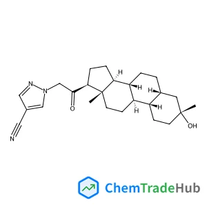 1-[(3alpha,5beta)-3-Hydroxy-3-methyl-20-oxo-19-norpregnan-21-yl]-1H-pyrazole-4-carbonitrile