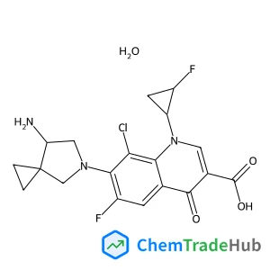 7-[(7S)-7-Amino-5-azaspiro[2.4]hept-5-yl]-8-chloro-6-fluoro-1-[(1R,2S)-2-fluorocyclopropyl]-4-oxo-1,4-dihydro-3-quinolinecarboxylic acid hydrate (1:1)
