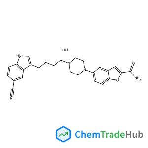 5-{4-[4-(5-Cyano-1H-indol-3-yl)butyl]-1-piperazinyl}-1-benzofuran-2-carboxamide hydrochloride (1:1)