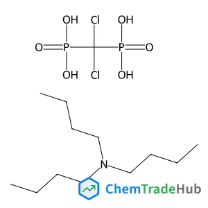 (Dichloromethylene)bis(phosphonic acid) - N,N-dibutyl-1-butanamine (1:1)
