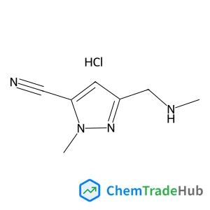 1-Methyl-3-[(methylamino)methyl]-1H-pyrazole-5-carbonitrile hydrochloride (1:1)