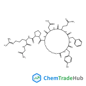 1-{[(4R,7S,10S,13S,16S)-7-(2-Amino-2-oxoethyl)-10-(3-amino-3-oxopropyl)-13-benzyl-16-(4-hydroxybenzyl)-6,9,12,15,18-pentaoxo-1,2-dithia-5,8,11,14,17-pentaazacycloicosan-4-yl]carbonyl}-L-prolyl-L-argin
ylglycinamide