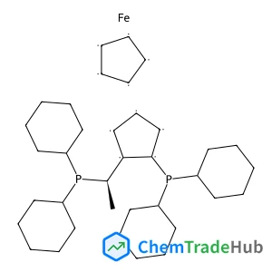 1,2,3,4,5-Cyclopentanepentayl, compd. with 1-(dicyclohexylphosphino)-2-[(1R)-1-(dicyclohexylphosphino)ethyl]-1,2,3,4,5-cyclopentanepentayl, iron salt (1:1:1)