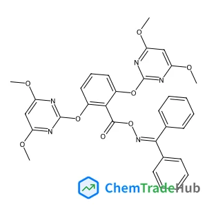 {2,6-Bis[(4,6-dimethoxy-2-pyrimidinyl)oxy]phenyl}{[(diphenylmethylene)amino]oxy}methanone