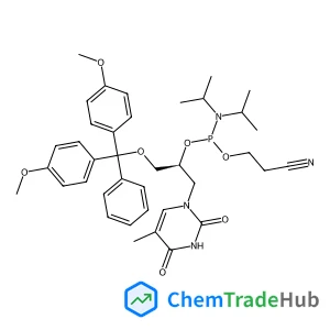 (2S)-1-[Bis(4-methoxyphenyl)(phenyl)methoxy]-3-(5-methyl-2,4-dioxo-3,4-dihydro-1(2H)-pyrimidinyl)-2-propanyl 2-cyanoethyl diisopropylphosphoramidoite