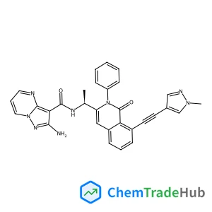 2-Amino-N-[(1S)-1-{8-[(1-methyl-1H-pyrazol-4-yl)ethynyl]-1-oxo-2-phenyl-1,2-dihydro-3-isoquinolinyl}ethyl]pyrazolo[1,5-a]pyrimidine-3-carboxamide
