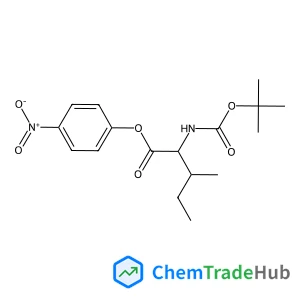 4-Nitrophenyl N-{[(2-methyl-2-propanyl)oxy]carbonyl}-L-isoleucinate structure