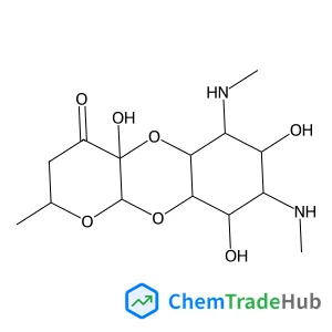 4H-Pyrano[2,3-b][1,4]benzodioxin-4-one,decahydro-4a,7,9-trihydroxy-2-methyl-6,8-bis(methylamino)-,(2R,4aR,5aR,6S,7S,8R,9S,9aR,10aS)-