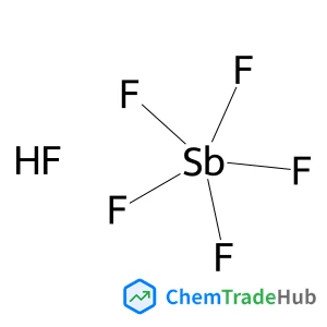 Pentafluorostiborane hydrofluoride (1:1) structure Pentafluorostiborane hydrofluoride (1:1) structure