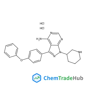(R)-3-(4-phenoxyphenyl)-1-(piperidin-3-yl)-1H-pyrazolo[3,4-d]pyrimidin-4-amine dihydrochloride