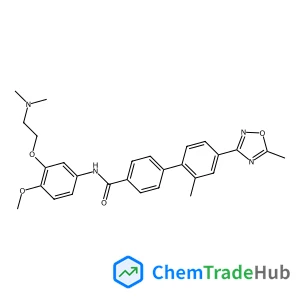 N-{3-[2-(Dimethylamino)ethoxy]-4-methoxyphenyl}-2'-methyl-4'-(5-methyl-1,2,4-oxadiazol-3-yl)-4-biphenylcarboxamide