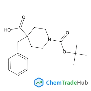 4-Benzyl-1-(tert-butoxycarbonyl)piperidine-4-carboxylic acid structure