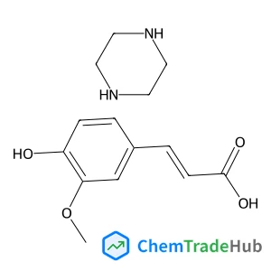 (2E)-3-(4-Hydroxy-3-methoxyphenyl)acrylic acid - piperazine (1:1)