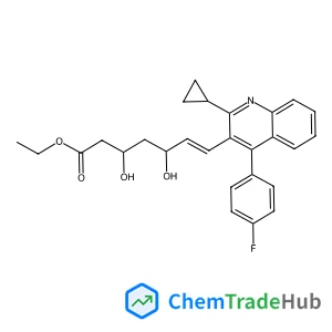 Ethyl (E)-3,5-dihydroxy-7-[2-cyclopropyl-4-(4-fluorophenyl)-3-quinolinyl]-hept-6-enoate