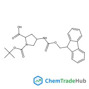 (4S)-4-{[(9H-Fluoren-9-ylmethoxy)carbonyl]amino}-1-{[(2-methyl-2-propanyl)oxy]carbonyl}-L-proline